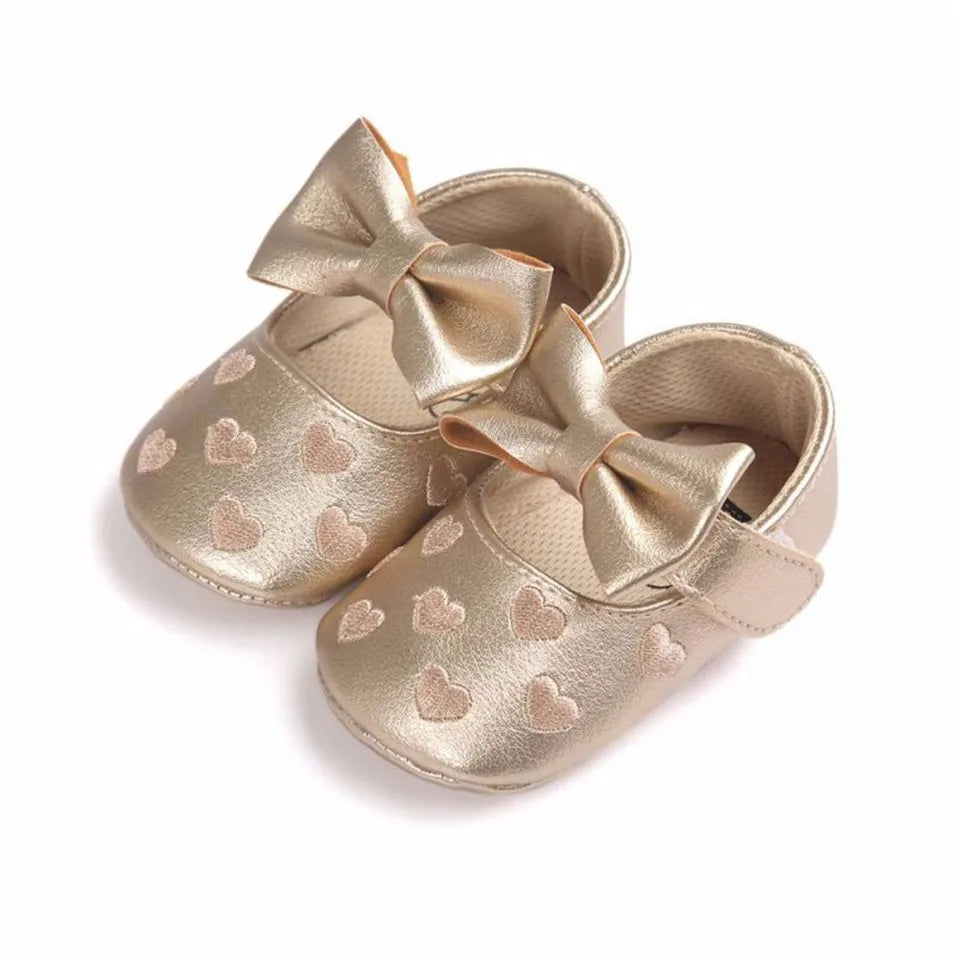 Hearts Soft Sole Baby Shoes