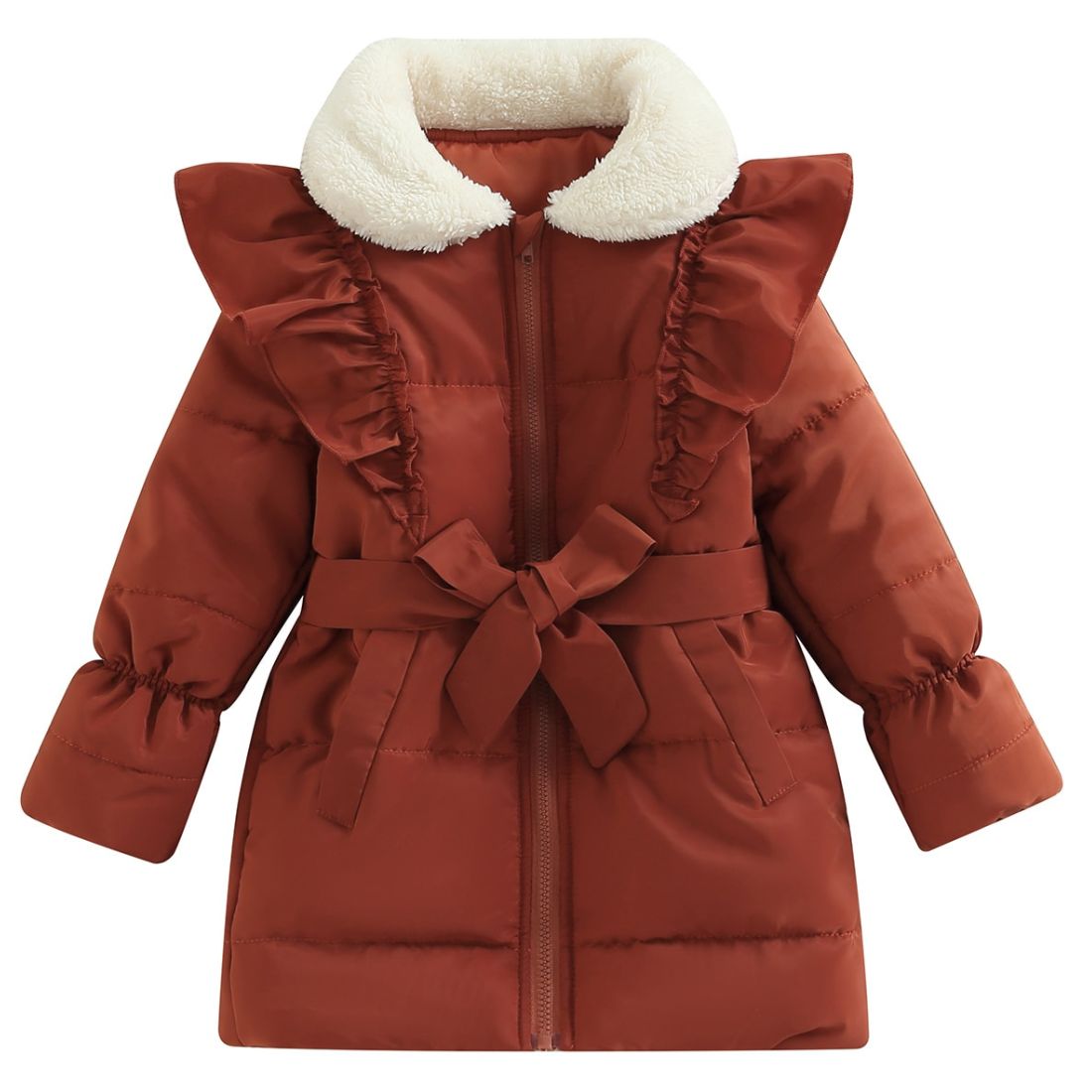 Little Girl Long Sleeve Ruffled Toddler Jacket - My Trendy Youngsters | Buy on-trend and stylish Baby and Toddler Winter Threads @ My Trendy Youngsters - Dress your little one in Style @ My Trendy Youngsters 