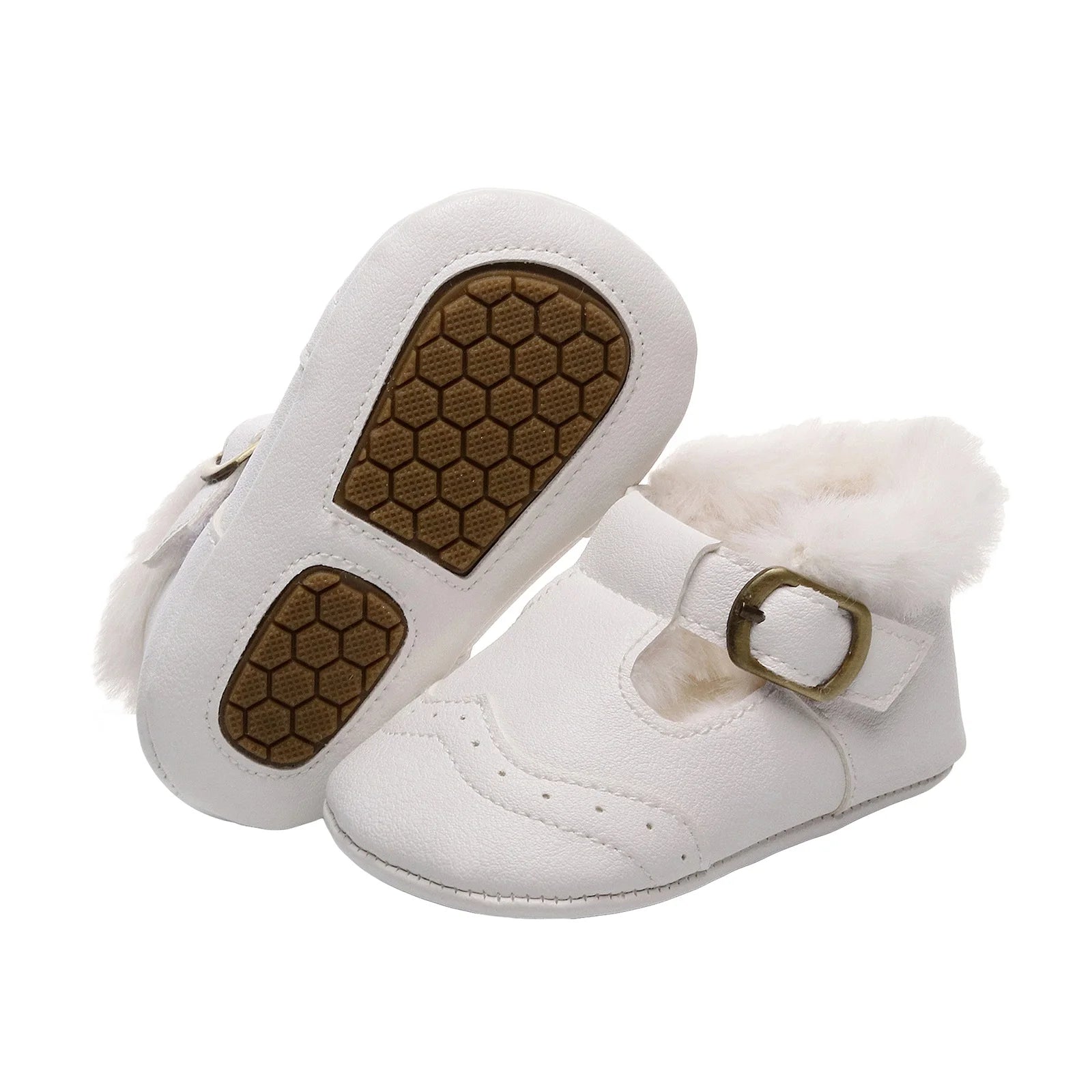 Fluffy Mary Jane Baby Girl Shoes