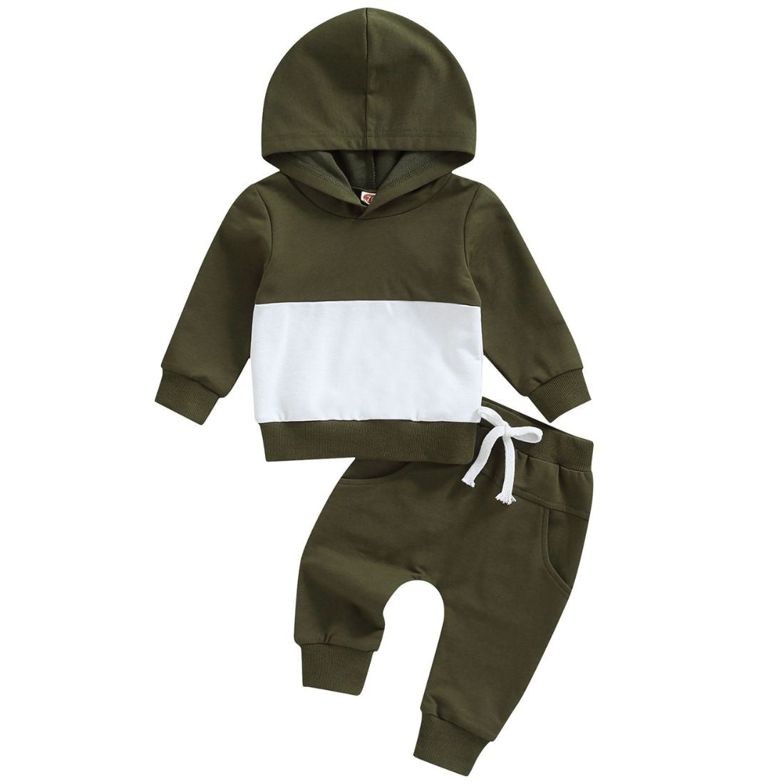 Ander Hooded Sweaty Toddler Boy Set | Green