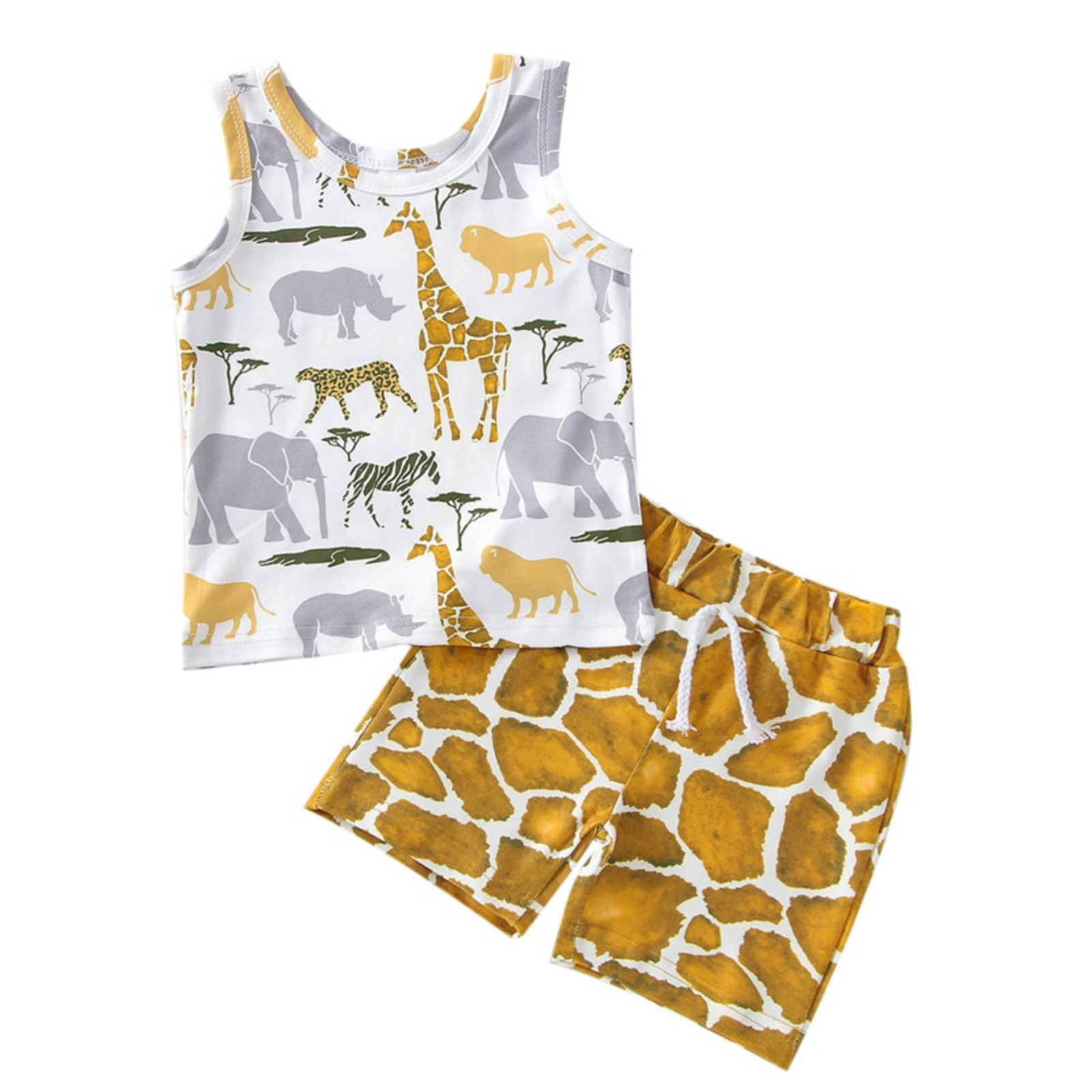 Baby Boy Animal Print Tank Set - My Trendy Youngsters | Buy on-trend and stylish Baby and Toddler Clothing Sets @ My Trendy Youngsters - Dress your little one in Style @ My Trendy Youngsters