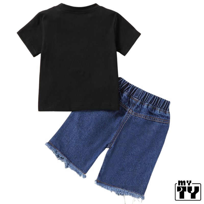 Little Boy Be A Buddy Not A Bully Ripped 2-Piece Clothing Set - My Trendy Youngsters | Buy on-trend and stylish Baby and Toddler Clothing Sets @ My Trendy Youngsters - Dress your little one in Style @ My Trendy Youngsters 