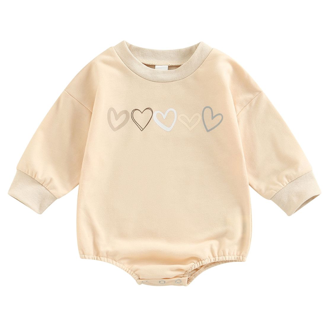 Baby Girl Long Sleeve Hearts Bodysuit - My Trendy Youngsters | Buy on-trend and stylish Baby and Toddler Onesies and bodysuits @ My Trendy Youngsters - Dress your little one in Style @ My Trendy Youngsters 