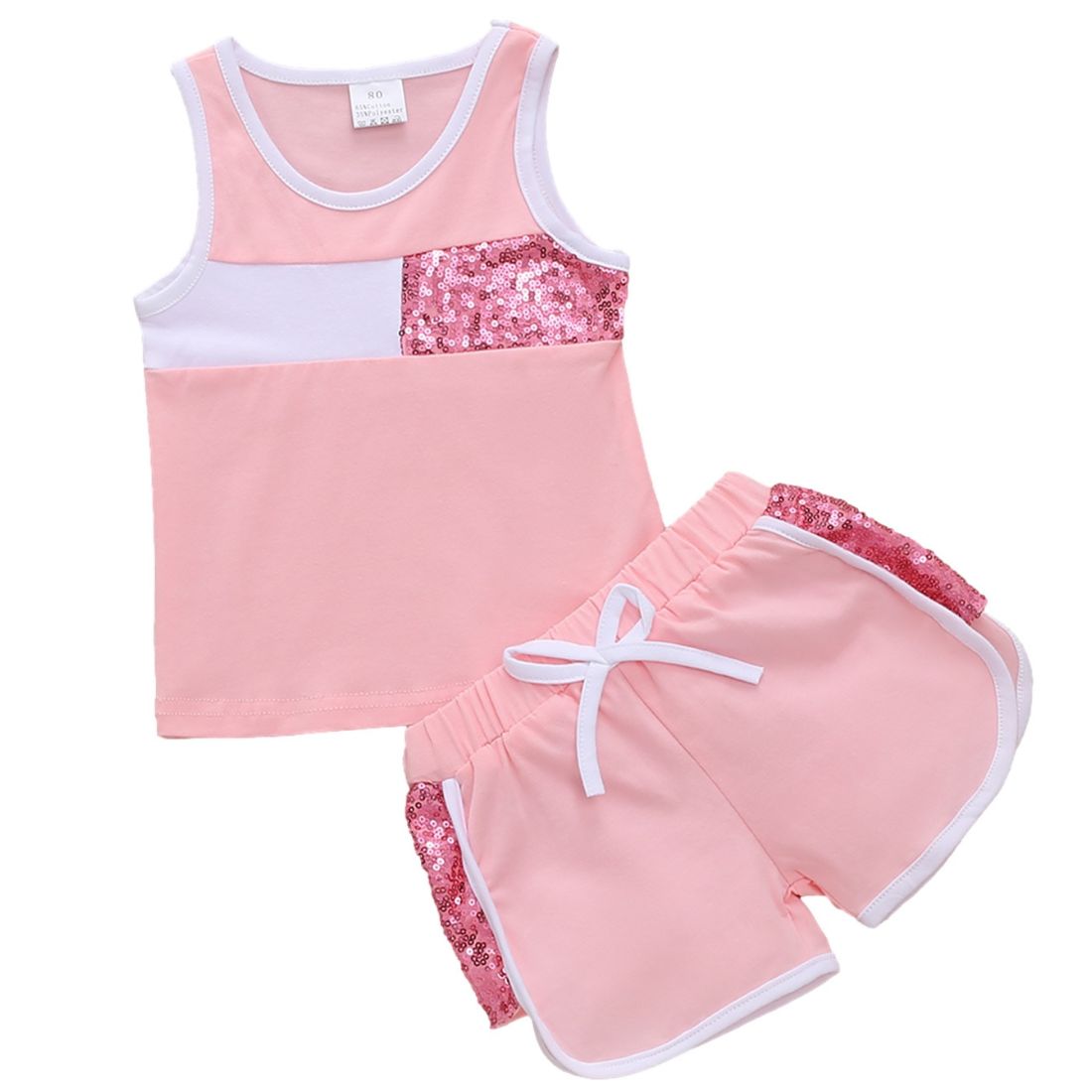 Bella Sparkle Pink Tank Toddler Clothing Set