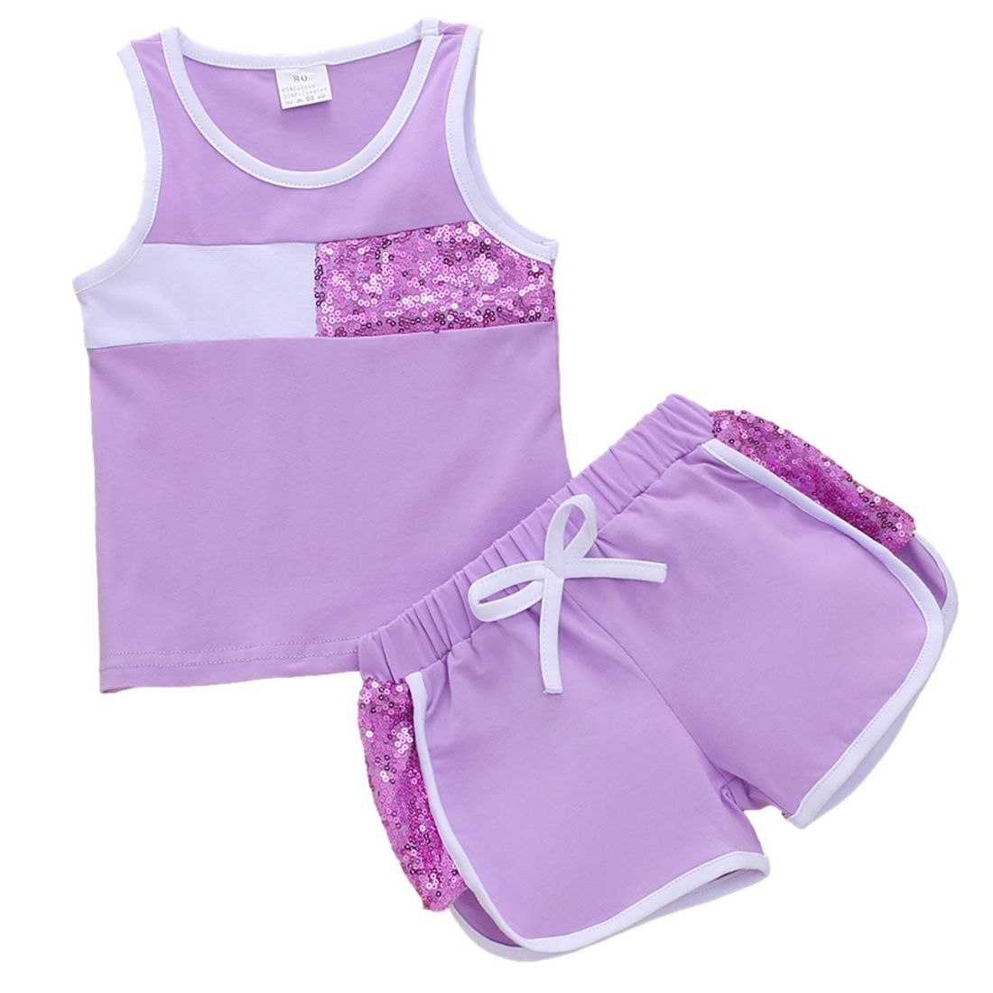 Bella Sparkle Purple Tank Toddler Clothing Set