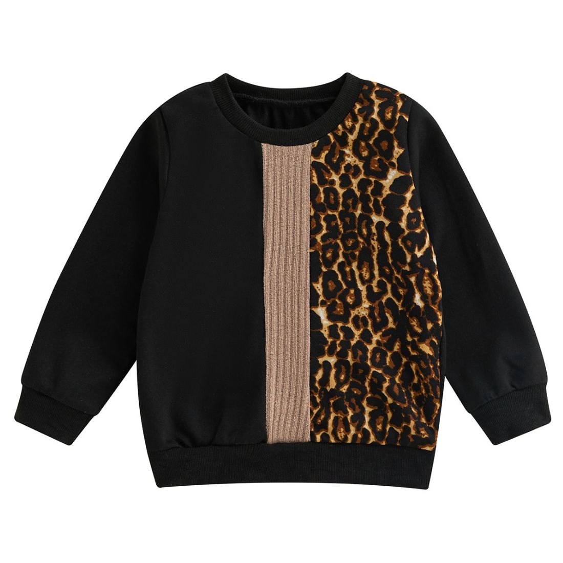 Little Girl Black Leopard Sweatshirt - My Trendy Youngsters | Buy on-trend and stylish Baby and Toddler Winter apparel @ My Trendy Youngsters - Dress your little one in Style @ My Trendy Youngsters 