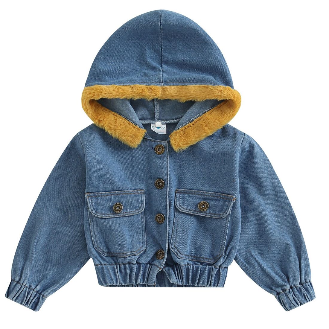 Little Girl Blue Hooded Button Up Jacket - My Trendy Youngsters | Buy on-trend and stylish Baby and Toddler Winter Threads @ My Trendy Youngsters - Dress your little one in Style @ My Trendy Youngsters 