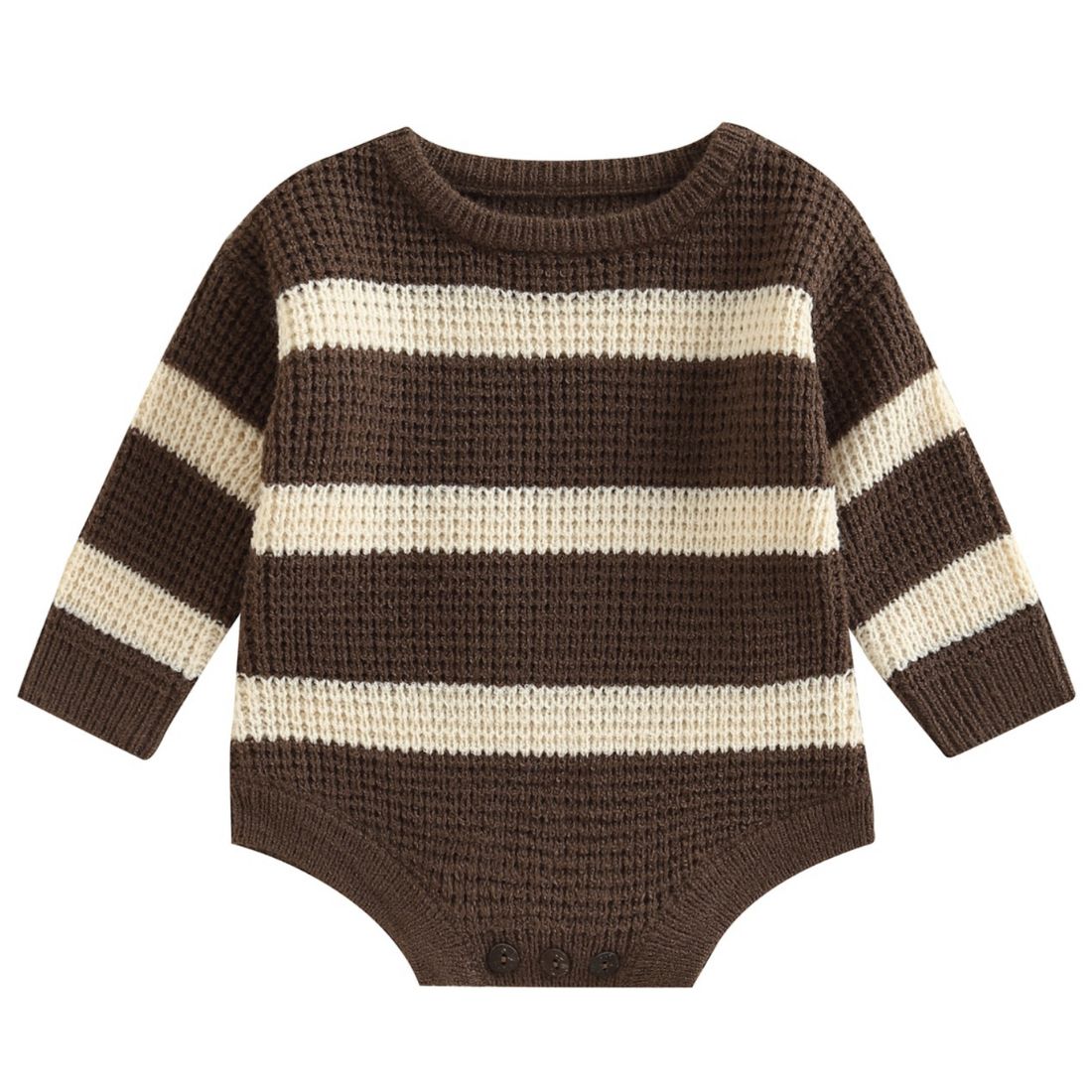 Unisex Long Sleeve Blue Striped Cable Knit Bodysuit - My Trendy Youngsters | Buy on-trend and stylish Baby and Toddler Onesies and bodysuits @ My Trendy Youngsters - Dress your little one in Style @ My Trendy Youngsters