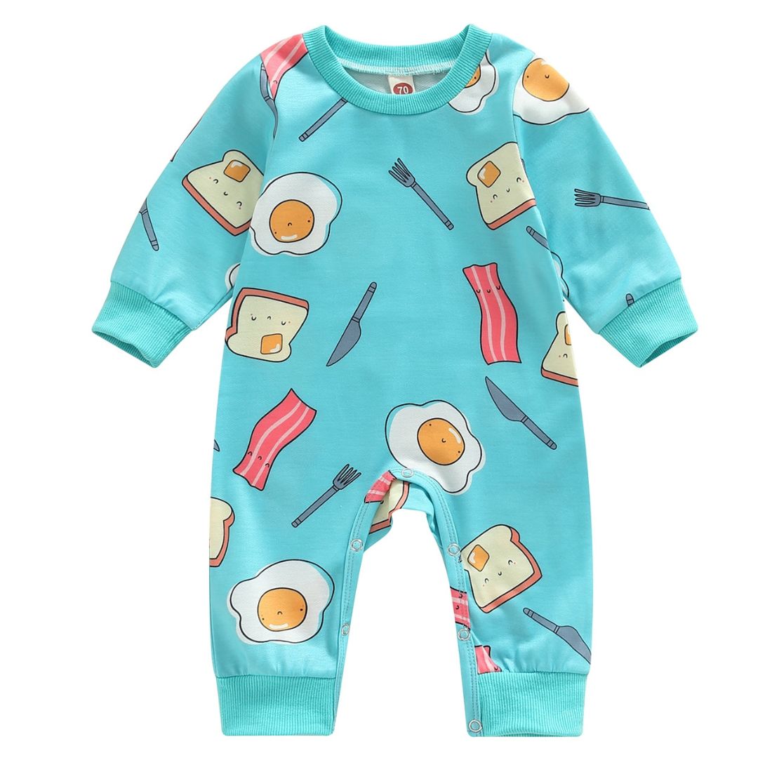 Unisex Long Sleeve Brekkie Time Romper - My Trendy Youngsters - Buy Trendy and Afforable Baby Bodysuits @ My Trendy Youngsters - Dress your Mini in Style @ My Trendy Youngsters