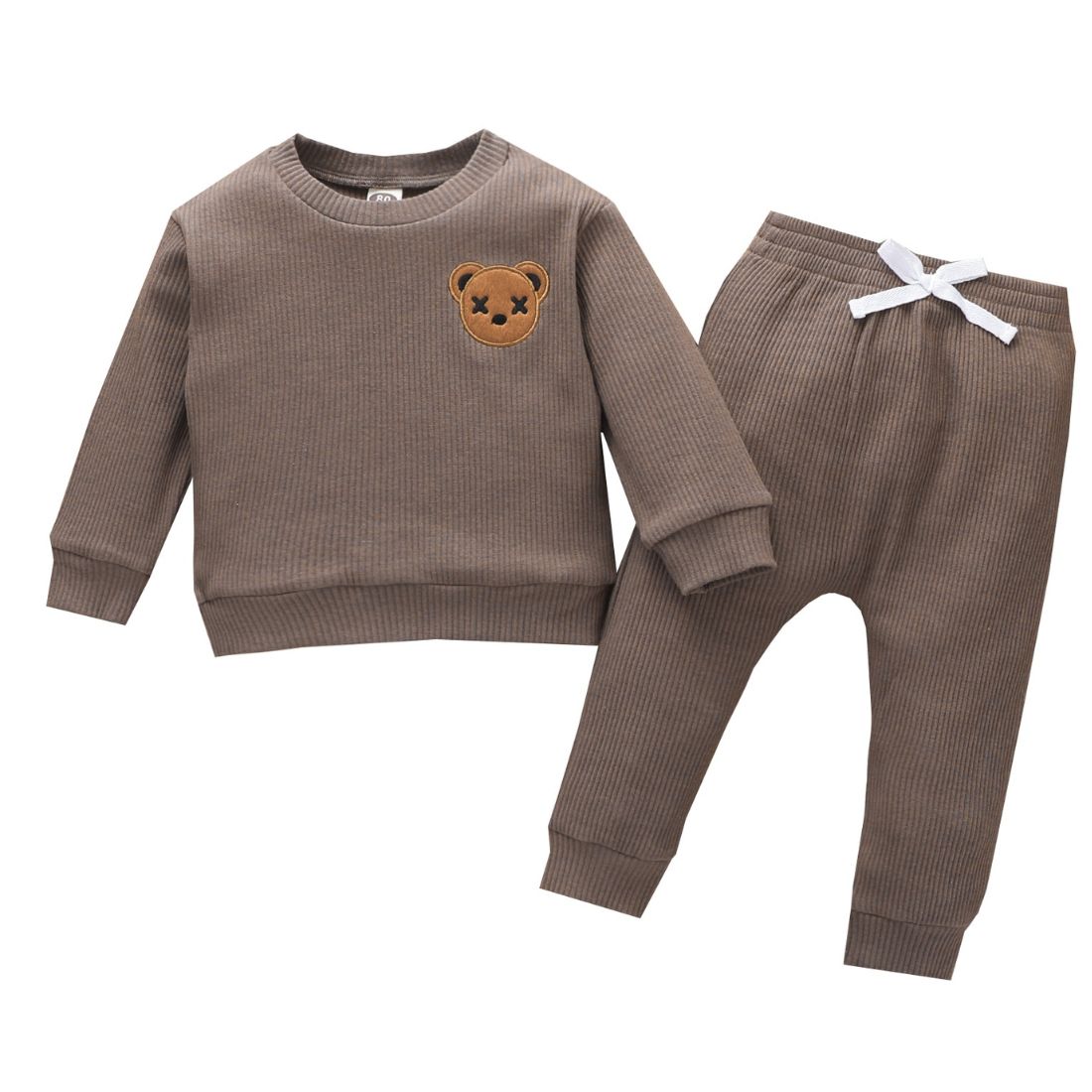 Bear Patch Toddler Clothing Set | Khaki