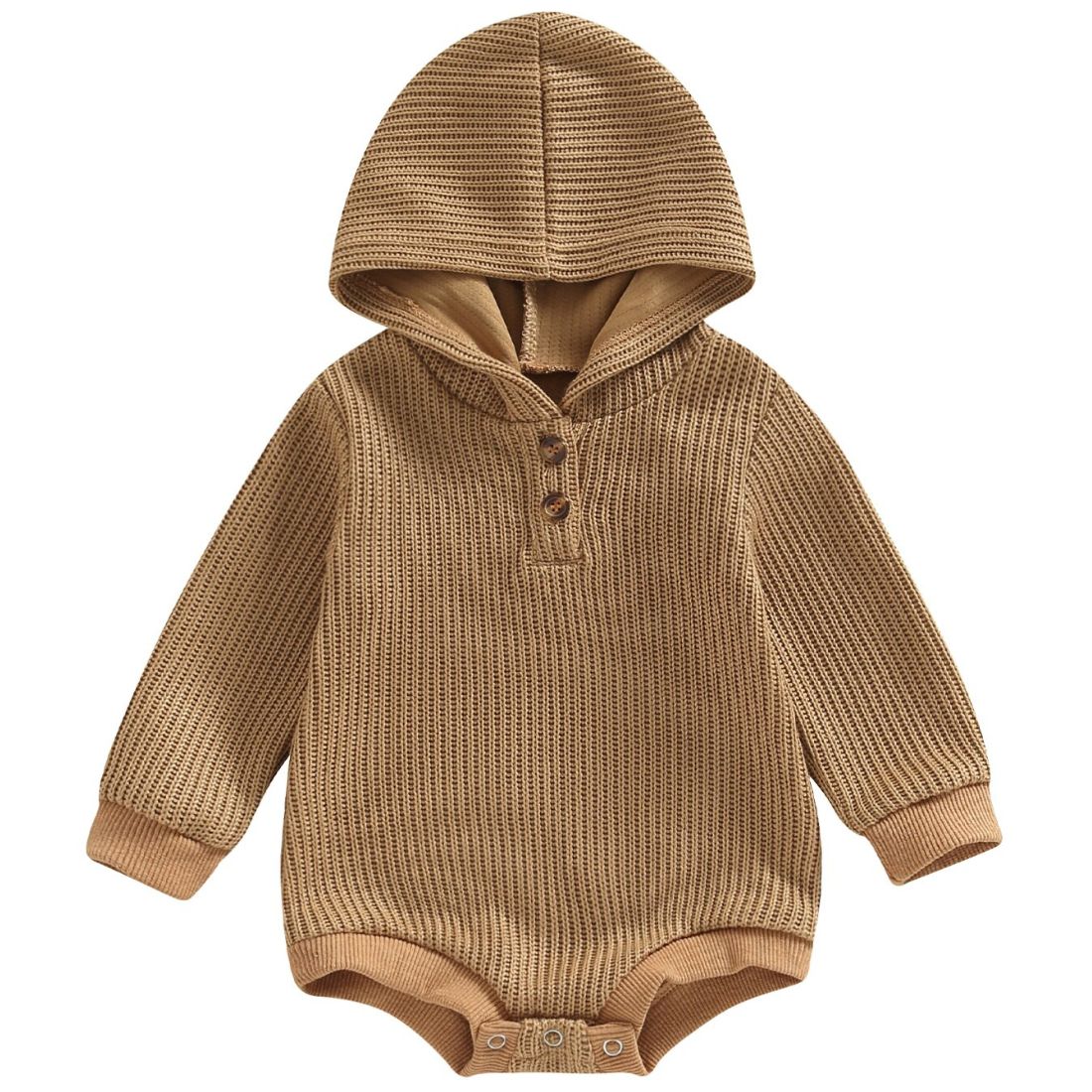 Brax Hooded Baby Boy Bodysuit | Brown