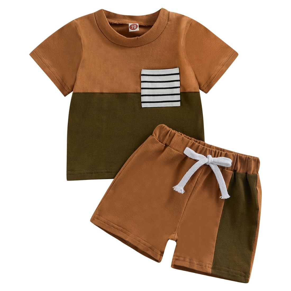 Toddler Boy Colour Block Pocket Tee Set - My Trendy Youngsters | Buy Trendy and Afforable Baby and Toddler Clothing Sets @ My Trendy Youngsters - Dress your little man in Style @ My Trendy Youngsters 