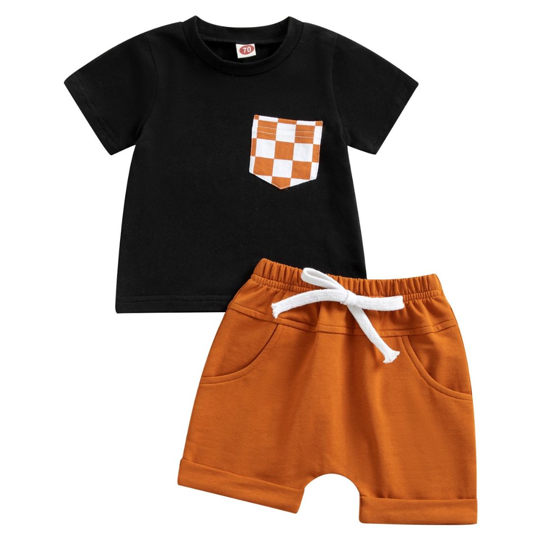 Boys Checker Pocket Solid Set - My Trendy Youngsters |Buy Trendy and Afforable Baby and Toddler Clothing Sets @ My Trendy Youngsters - Dress your little man in Style @ My Trendy Youngsters 