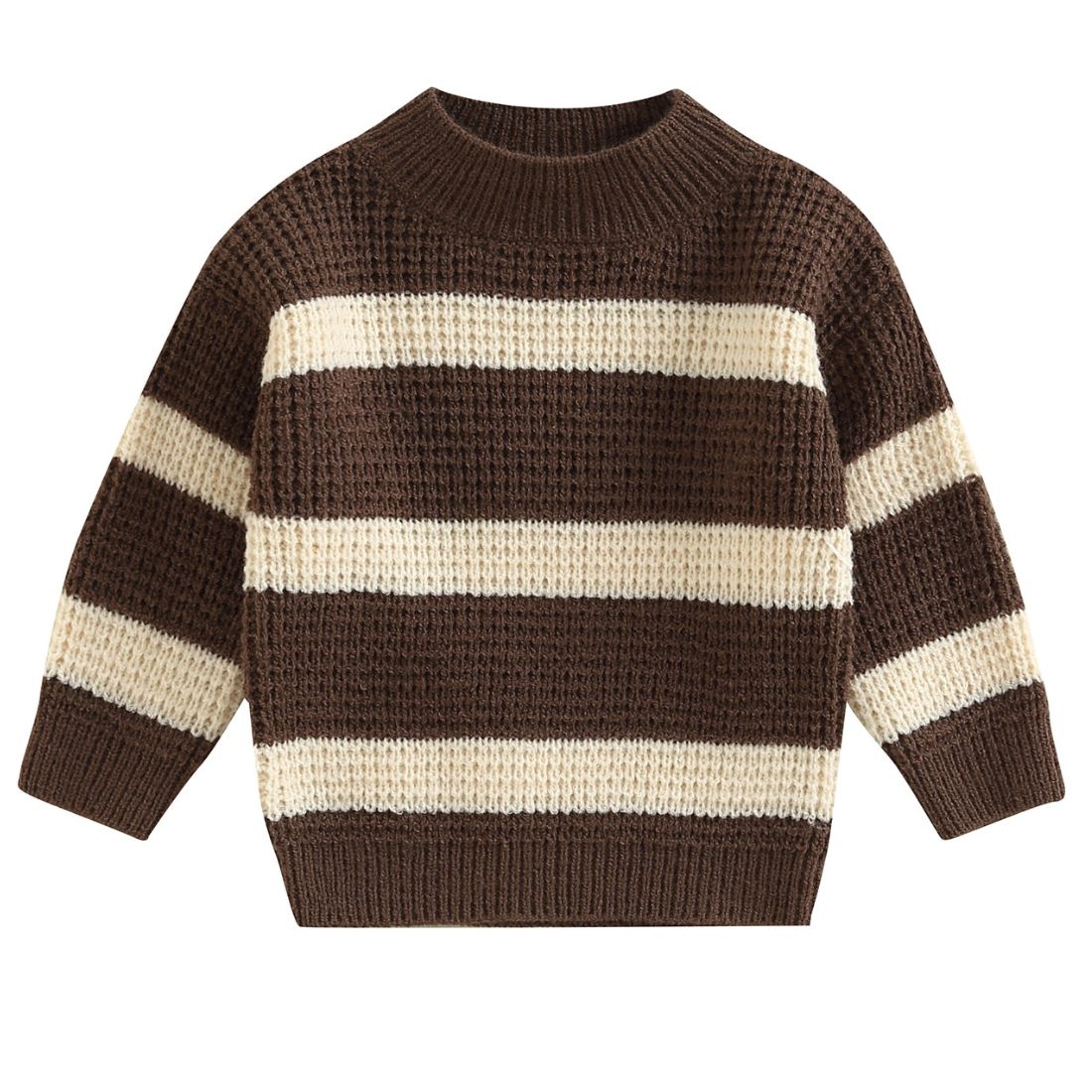 Toddler Boy Chocolate Stripes Knit Toddler Sweater - My Trendy Youngeters | Buy on-trend and stylish Baby and Toddler Winter Threads @ My Trendy Youngsters - Dress your little one in Style @ My Trendy Youngsters 