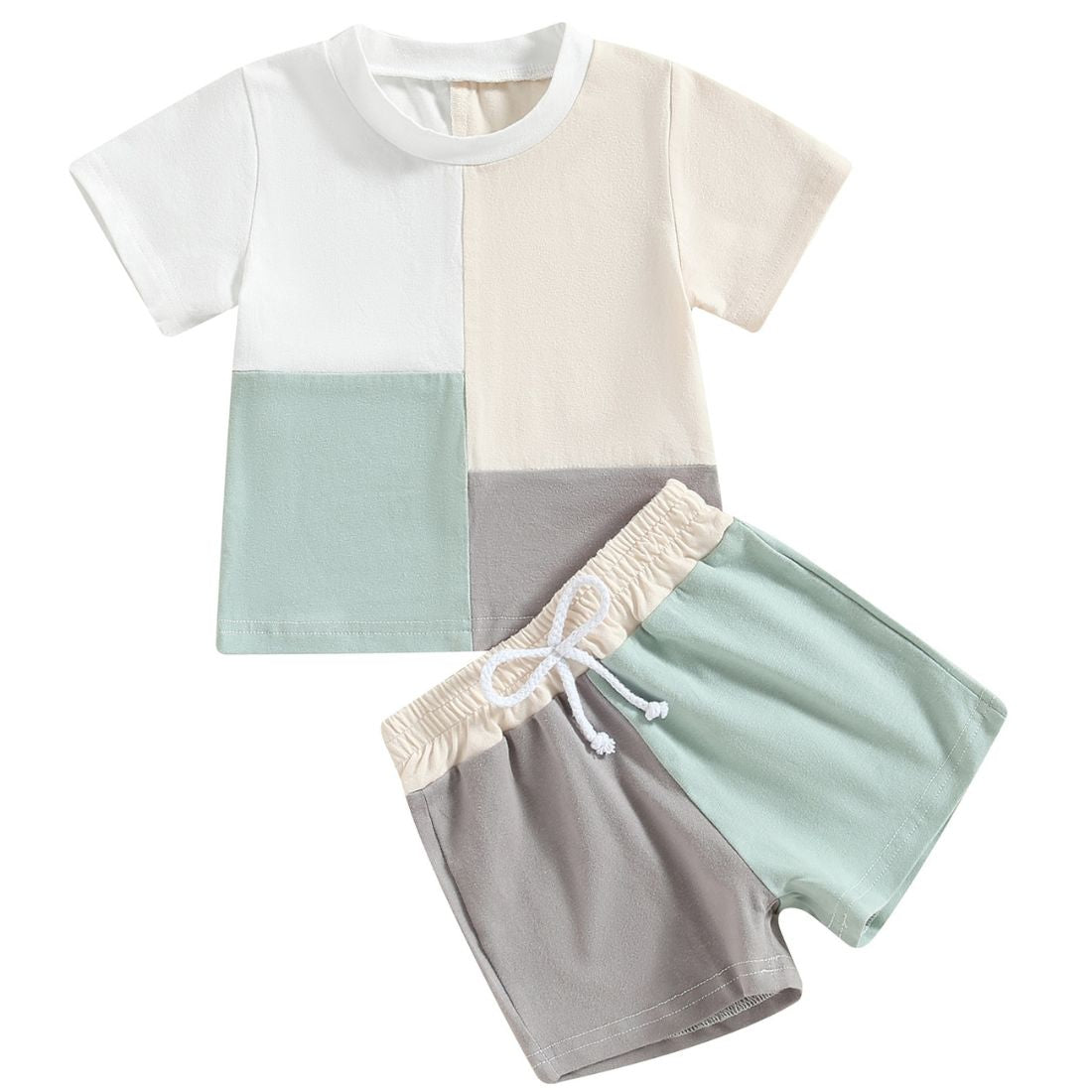 Little Boy Colour Block 2-Piece Clothing Set - My Trendy Youngsters | Buy on-trend and stylish Baby and Toddler Clothing Sets @ My Trendy Youngsters - Dress your little man in Style @ My Trendy Youngsters