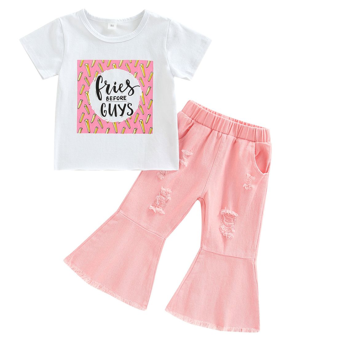 Little Girl Fries Before Guys 2-Piece Clothing Set - My Trendy Youngsters | Buy on-trend and stylish Baby and Toddler Clothing Sets @ My Trendy Youngsters - Dress your little one in Style @ My Trendy Youngsters 