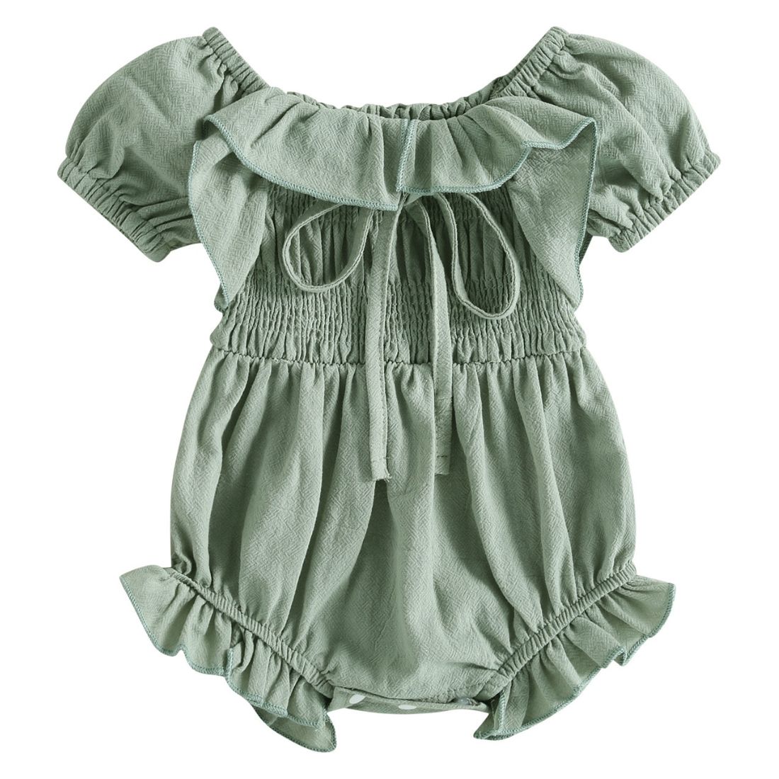 Baby Girl Short Sleeve Aura Ruffle Bodysuit - My Trendy Youngsters | Buy on-trend and stylish Baby and Toddler Onesies and bodysuits @ My Trendy Youngsters - Dress your little one in Style @ My Trendy Youngsters 