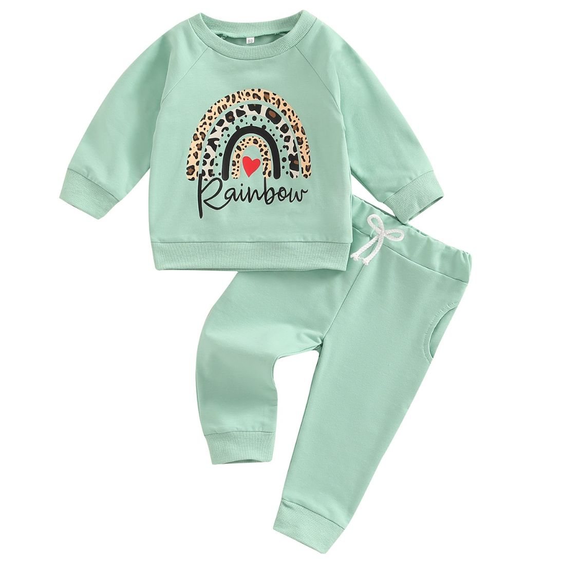 Baby Girl Rainbow Sweatshirt 2Piece Clothing Set- My Trendy Youngsters | Buy on-trend and stylish Baby and Toddler Clothing Sets @ My Trendy Youngsters - Dress your little one in Style @ My Trendy Youngsters 