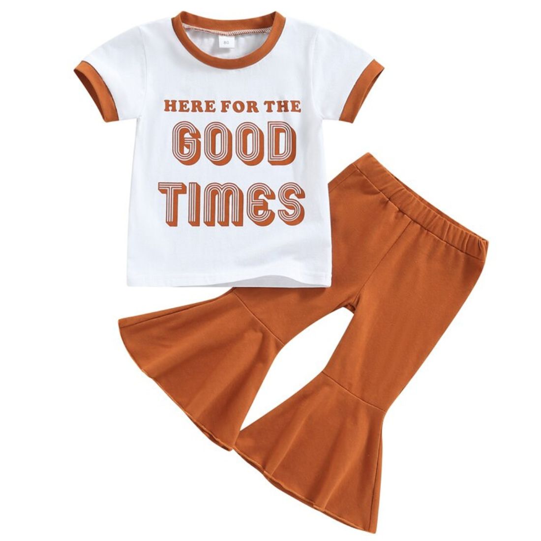 Here For The Good Times Flares Toddler Girl Set