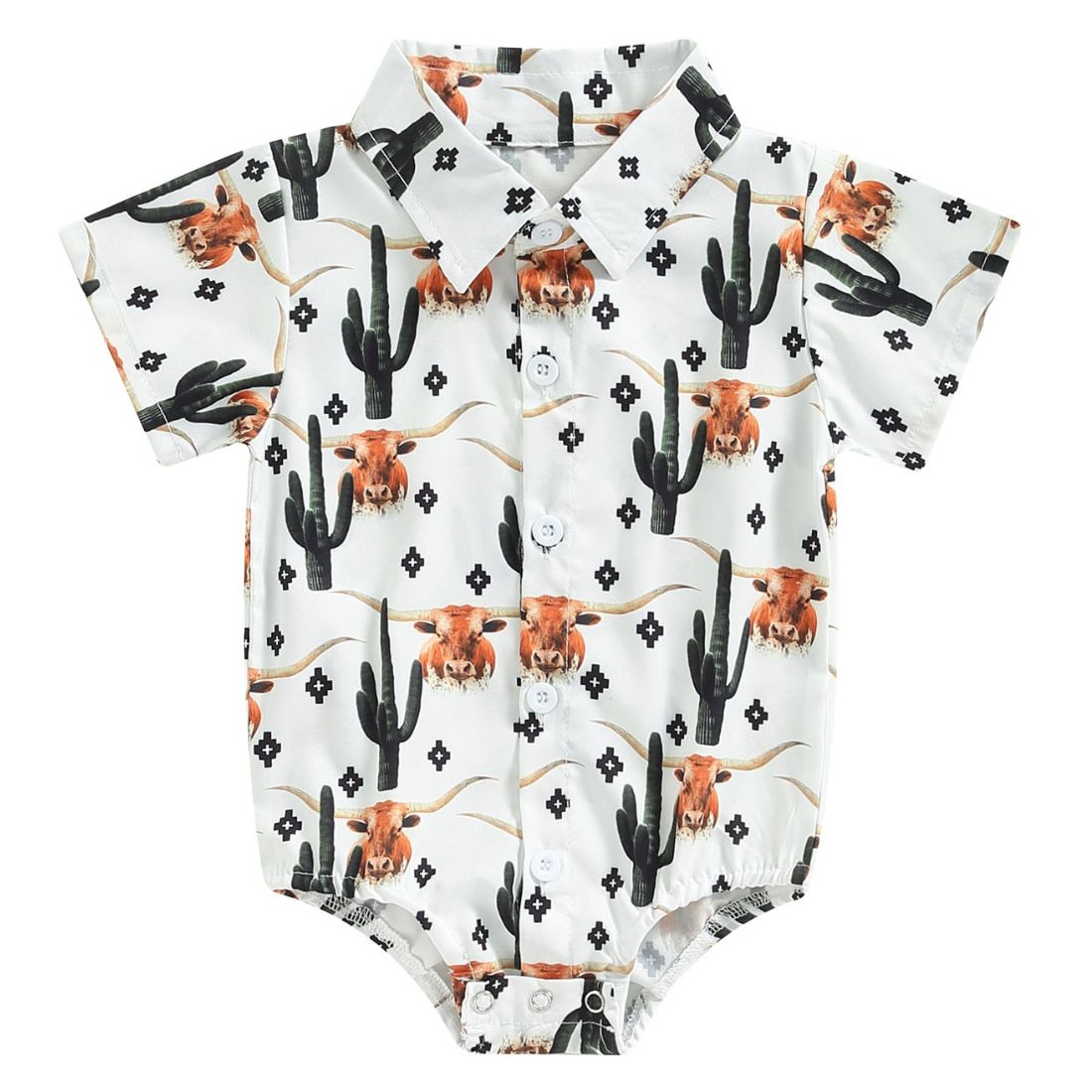 Baby Boy Highland Cactus Collar Bodysuit - My Trendy Youngsters- Discover Trendy and Stylish Bodysuits for Baby Boys now at My Trendy Youngsters! Shop Now!