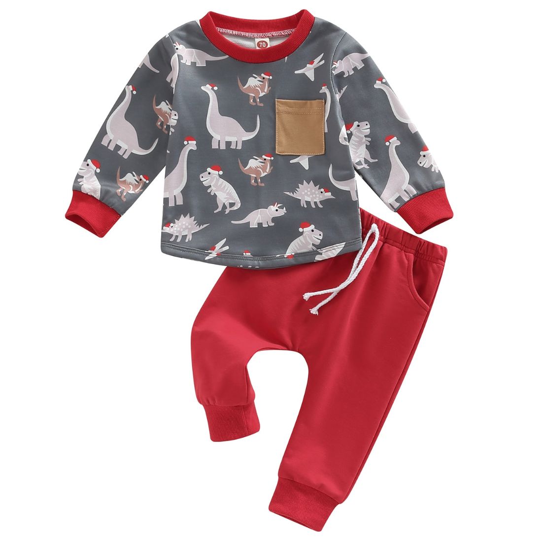 Holiday Dino Baby Boy Clothing Set