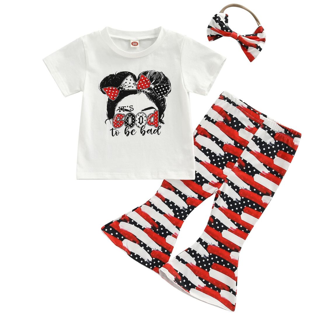 Little Girl It's Good To Be Bad 2 Piece Clothing Set - MyTy | Buy on-trend and stylish Baby and Toddler Clothing Sets @ My Trendy Youngsters - Dress your little one in Style @ My Trendy Youngsters 