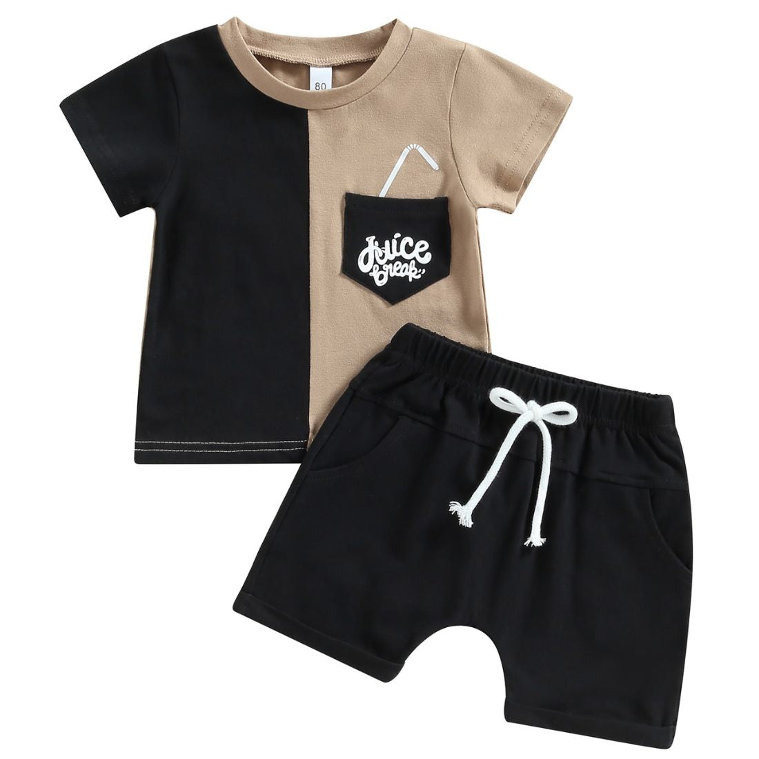 Little Boy Juice Break Tee 2-Piece Clothing Set - My Trendy Youngsters |  Buy Trendy and Afforable Baby and Toddler Clothing Sets @ My Trendy Youngsters - Dress your little man in Style @ My Trendy Youngsters 