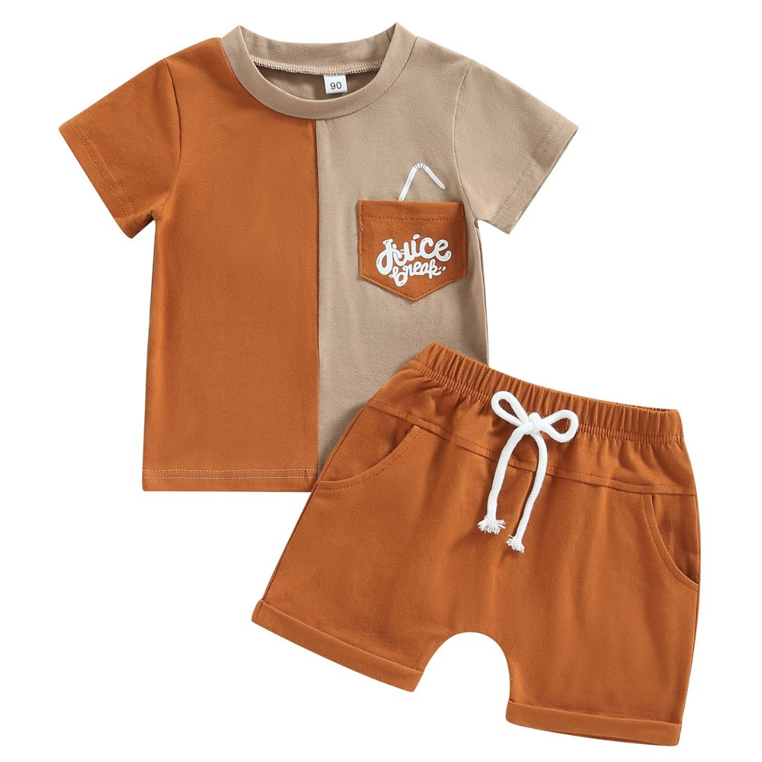 Little Boy Juice Break Tee 2-Piece Clothing Set - My Trendy Youngsters | Buy Trendy and Afforable Baby and Toddler Clothing Sets @ My Trendy Youngsters - Dress your little man in Style @ My Trendy Youngsters 