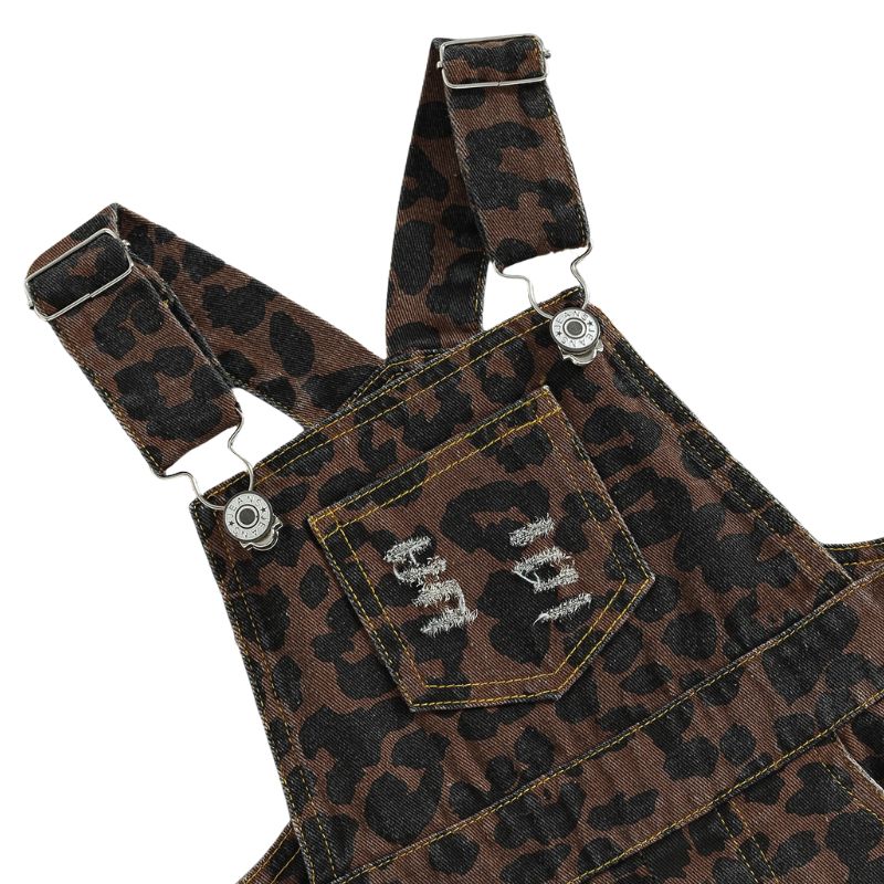 Little Girl Leopard Toddler Suspender Overalls - My Trendy Youngsters | My Trendy Youngsters - Buy on-trend and stylish Baby and Toddler Onesies and bodysuits @ My Trendy Youngsters - Dress your little one in Style @ My Trendy Youngsters 