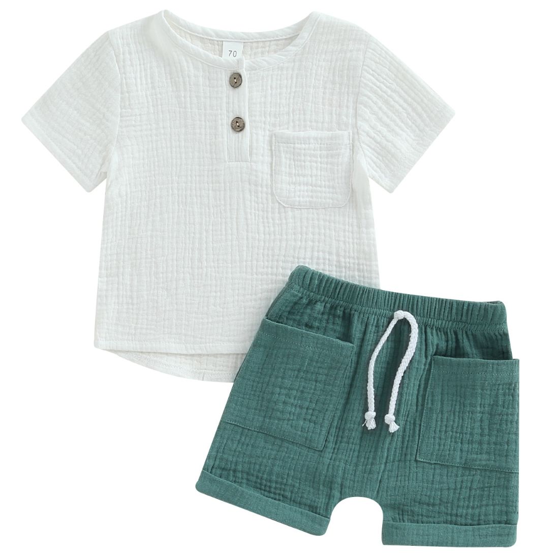 Little Boy Linen Pocket 2-Piece Clothing Set - My Trendy Youngsters | Buy on-trend and stylish Baby and Toddler Clothing Sets @ My Trendy Youngsters - Dress your little one in Style @ My Trendy Youngsters 