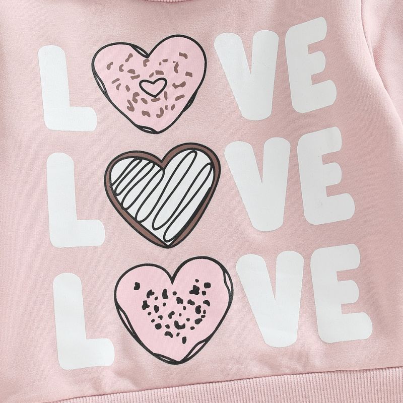 Little Girl Love Love Love Pink Sweatshirt - My Trendy Youngsters | | Buy on-trend and stylish Baby and Toddler Winter Threads @ My Trendy Youngsters - Dress your little one in Style @ My Trendy Youngsters