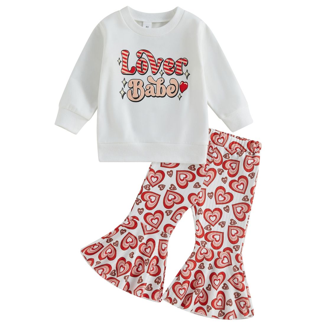 Lover Babe Heart Flares Toddler Sweatshirt Set - My Trendy Youngsters | Buy on-trend and stylish Baby and Toddler Clothing Sets @ My Trendy Youngsters - Dress your little one in Style @ My Trendy Youngsters 
