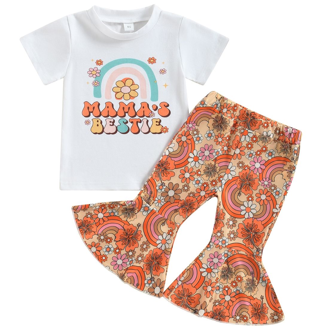 Little Girl Mama's Bestie Floral Clothing Set - My Trendy Youngsters | Buy on-trend and stylish Baby and Toddler Clothing Sets @ My Trendy Youngsters - Dress your little one in Style @ My Trendy Youngsters 