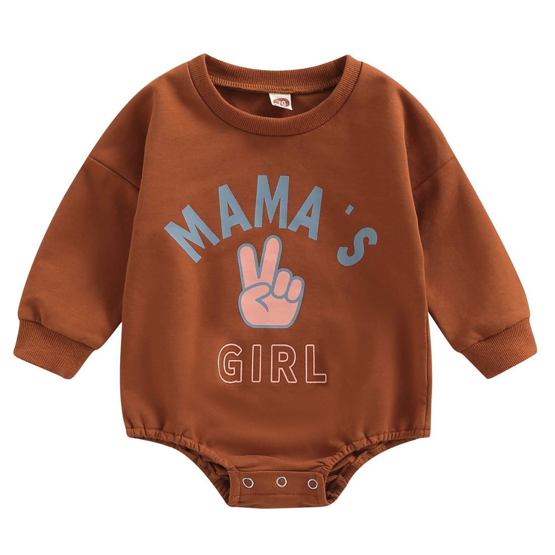 Baby Girl Long Sleeve Mamas Girl Brown Bodysuit - My Trendy Youngsters | Buy on-trend and stylish Baby and Toddler Onesies and bodysuits @ My Trendy Youngsters - Dress your little one in Style @ My Trendy Youngsters 