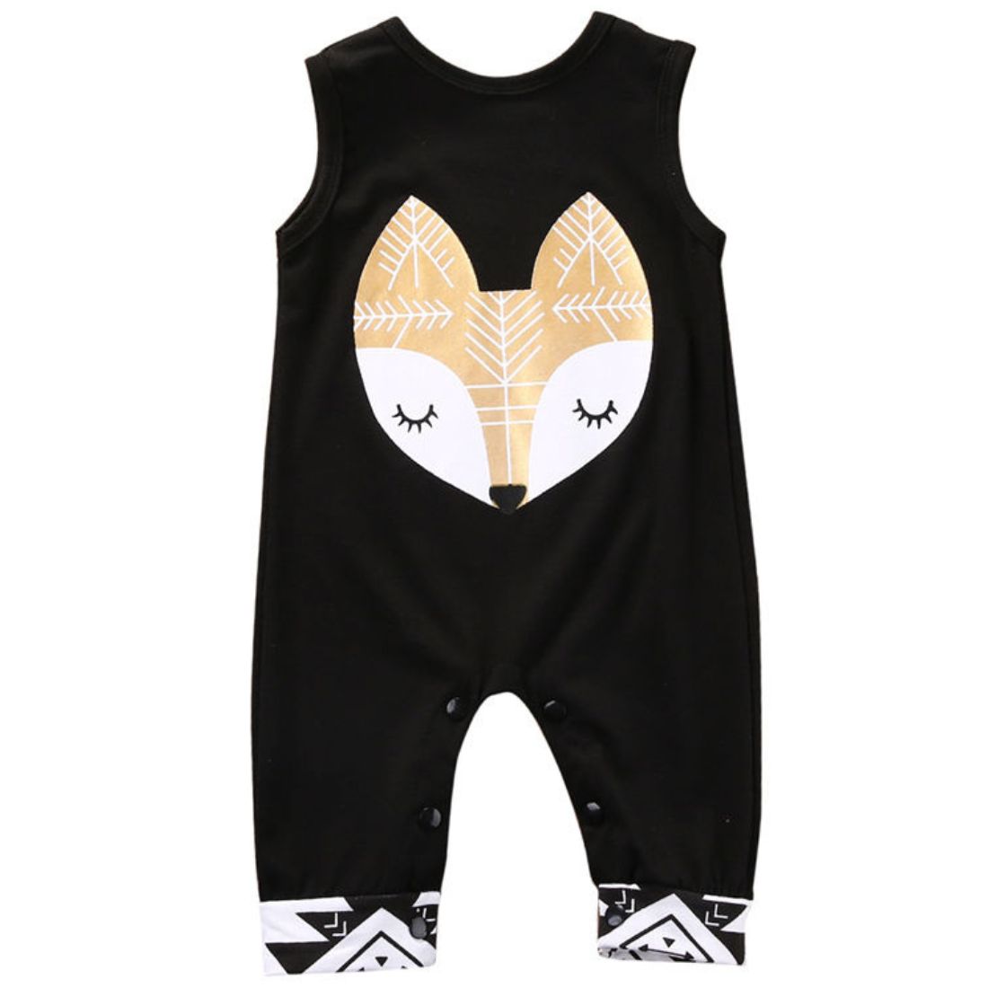 Baby Girl Miss Fox Sleeveless Baby Jumpsuit - My Trendy Youngsters | Buy on-trend and stylish Baby and Toddler Onesies and bodysuits @ My Trendy Youngsters - Dress your little one in Style @ My Trendy Youngsters 