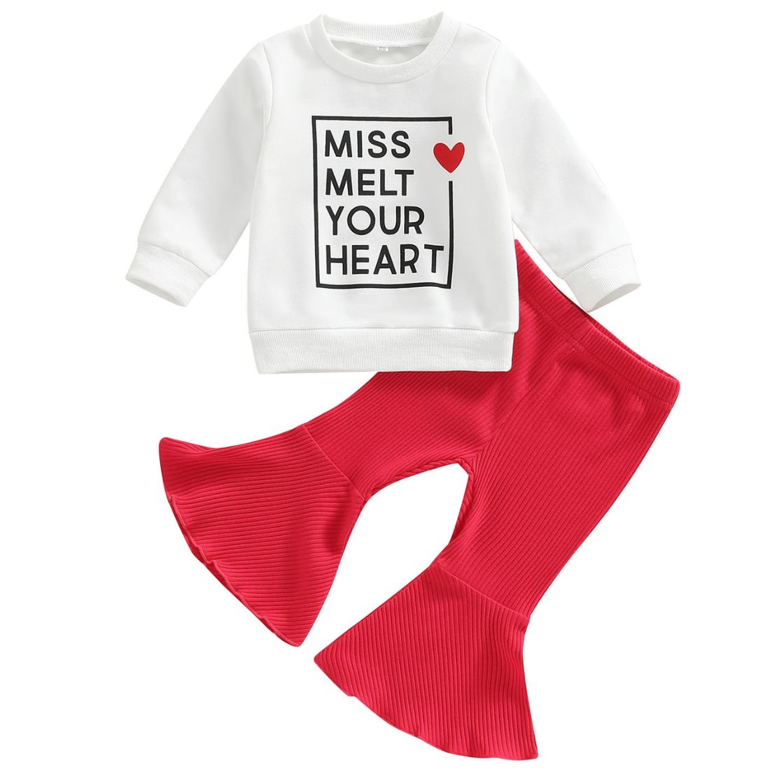 Baby Girl Miss Melt Your Heart Sweatshirt 2 Piece Clothing Set - My Trendy Youngsters | Buy on-trend and stylish Baby and Toddler Clothing Sets @ My Trendy Youngsters - Dress your little one in Style @ My Trendy Youngsters 