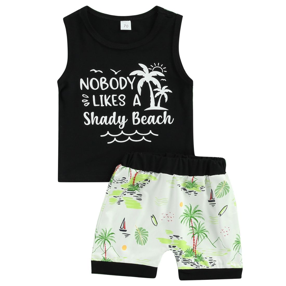 Baby Boy Nobody Like A Shady Beach Tank 2-Piece Clothing Set - My Trendy Youngsters | Buy on-trend and stylish Baby and Toddler Clothing Sets @ My Trendy Youngsters - Dress your little one in Style @ My Trendy Youngsters