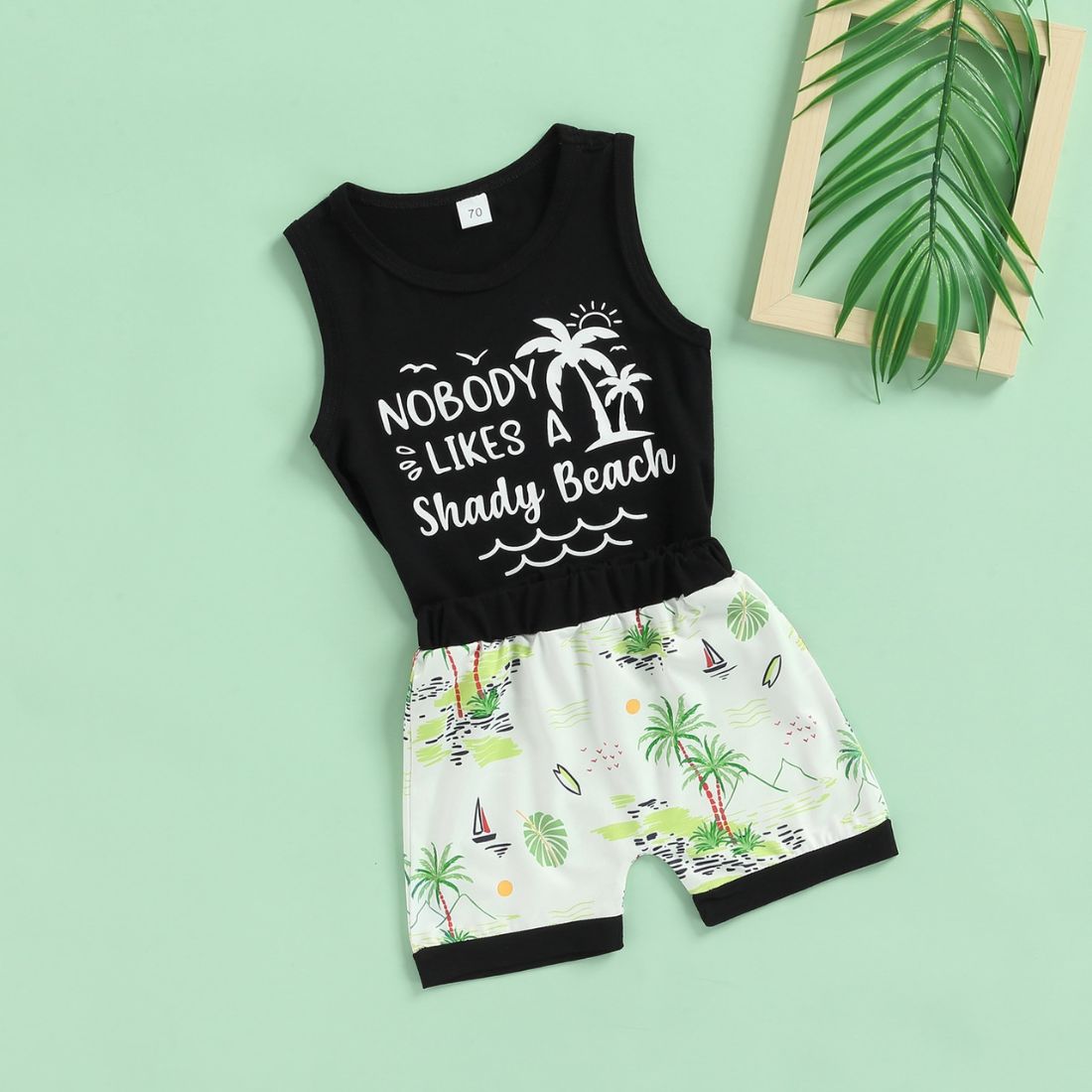 Baby Boy Nobody Like A Shady Beach Tank 2-Piece Clothing Set - My Trendy Youngsters | Buy on-trend and stylish Baby and Toddler Clothing Sets @ My Trendy Youngsters - Dress your little one in Style @ My Trendy Youngsters