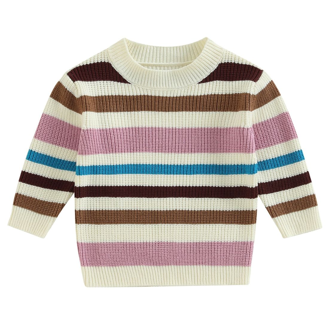 Striped Knit Toddler Pullover