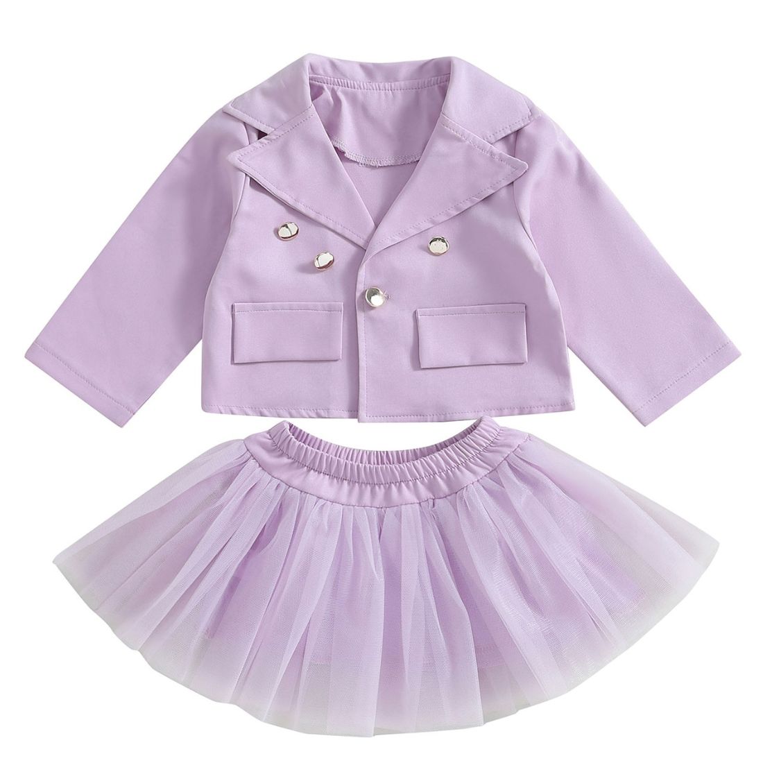 Darling Jacket and Tutu Toddler Girl Set | Purple