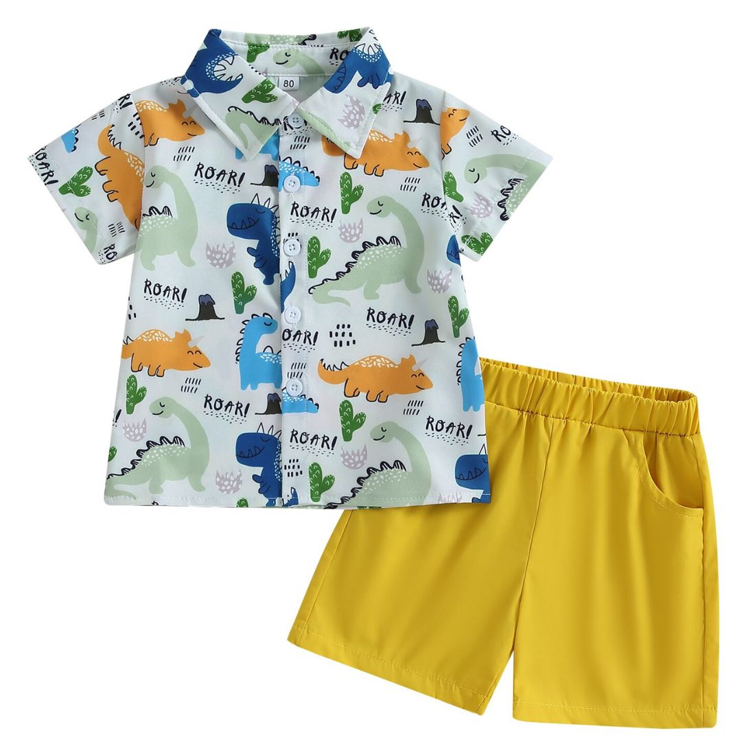 Roar Casual Shirt Toddler Boy Set