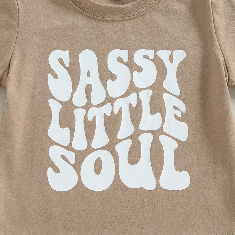 Close up of Sassy Little Soul Baby Clothing Set