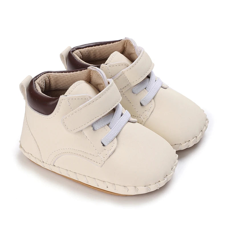Baby Boy Solid Velcro High Top Baby Shoes