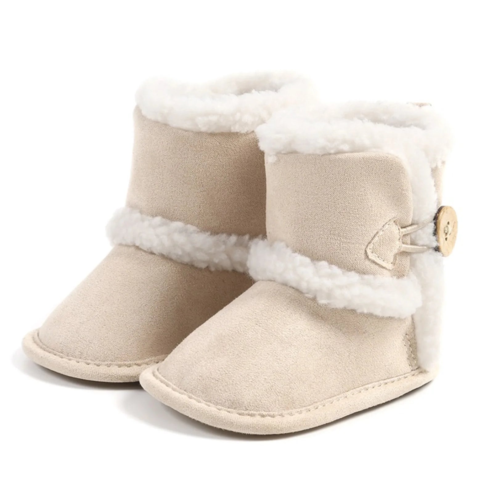 Fluffy Solid Baby Slippers