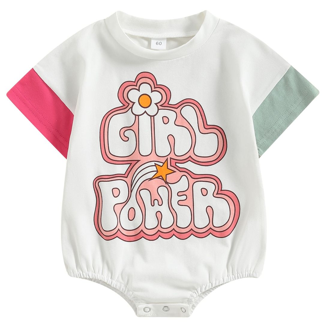 Short Sleeve Girl Power Baby Bodysuit
