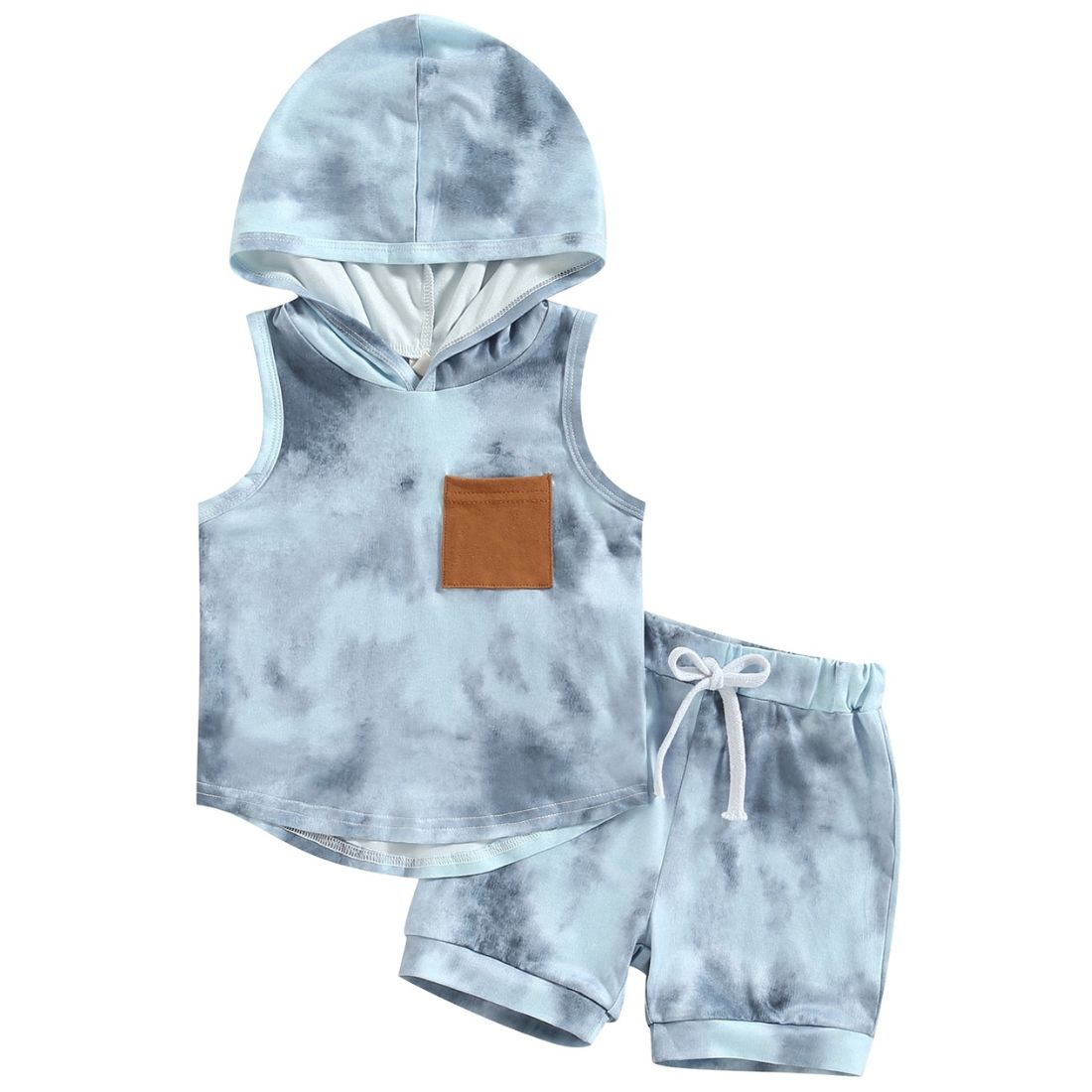 Sleeveless Tie Dye Hoodie 2-Piece Clothing Set - My Trendy Youngsters | Buy on-trend and stylish Baby and Toddler Clothing Sets @ My Trendy Youngsters - Dress your little one in Style @ My Trendy Youngsters 