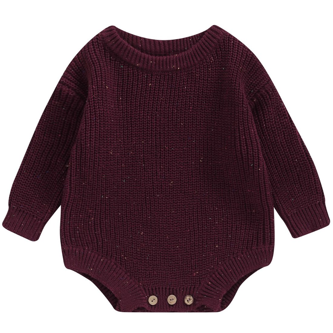 Speckled Knit Baby Boy Romper