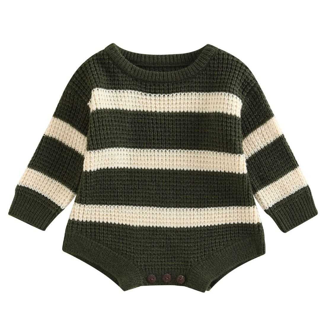 Striped Knit Baby Girl Bodysuit