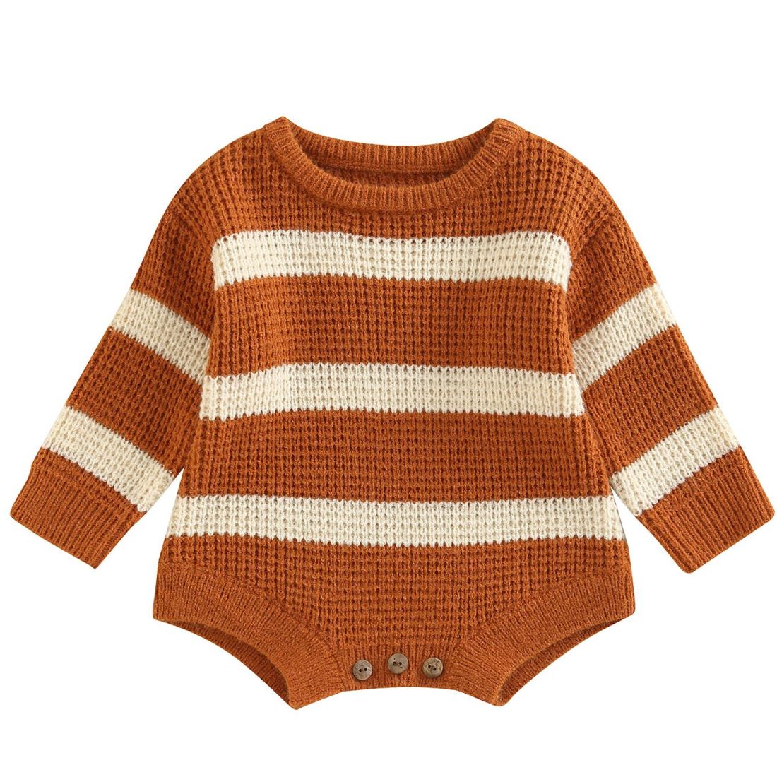 Striped Knit Baby Girl Bodysuit