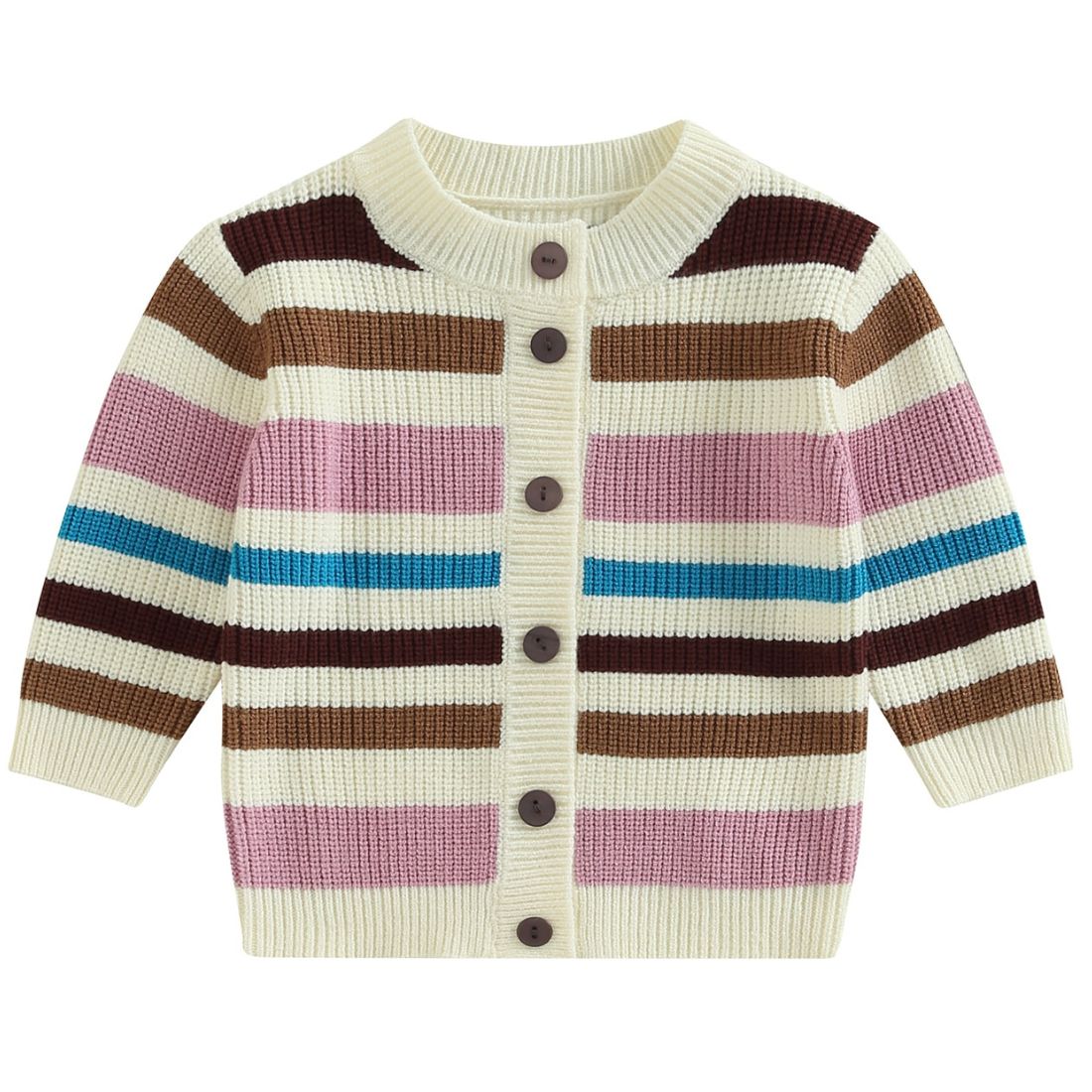 Striped Knit Toddler Cardigan